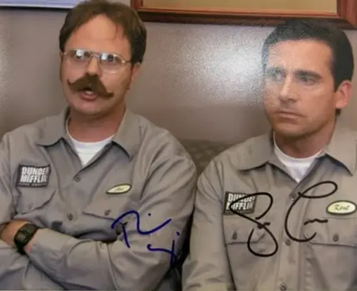 Rainn Wilson & Steve Carell — Rainn Wilson & Steve Carell Signed Photo