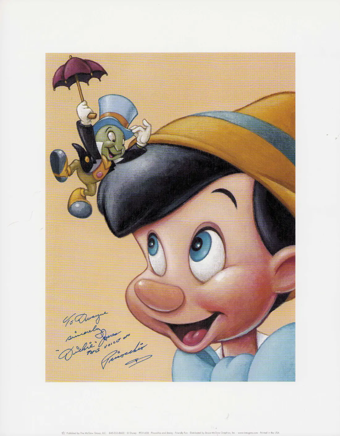Dickie Jones — Dickie Jones signed 11 x14 lithograph