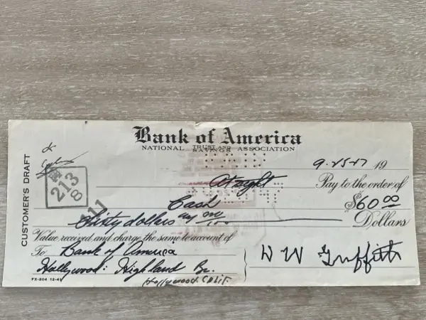 D.W. Griffith autograph