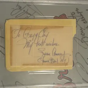 Sean Connery Signed album page BOND INSCRIPTION