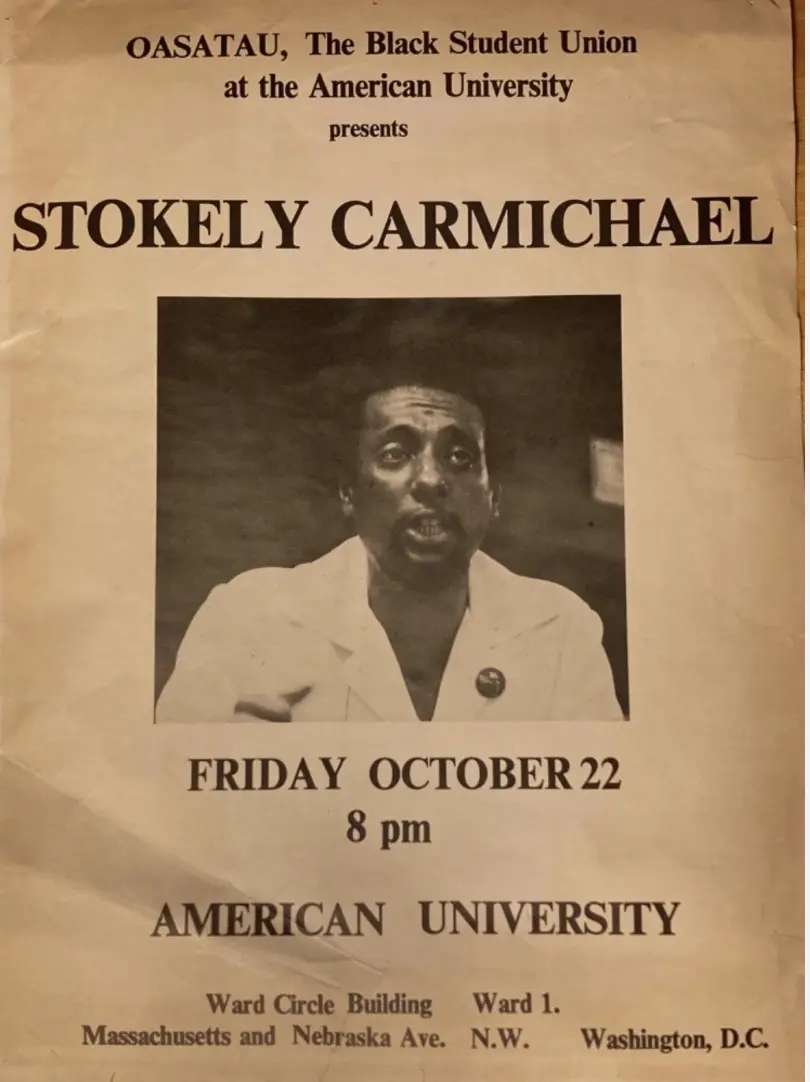 Stokely Carmichael (aka Kwame Ture) — ORIGINAL! Stokely Carmichael Flyer - Civil Rights Era History - Black Panthers - Kwame Ture - COINTELPRO