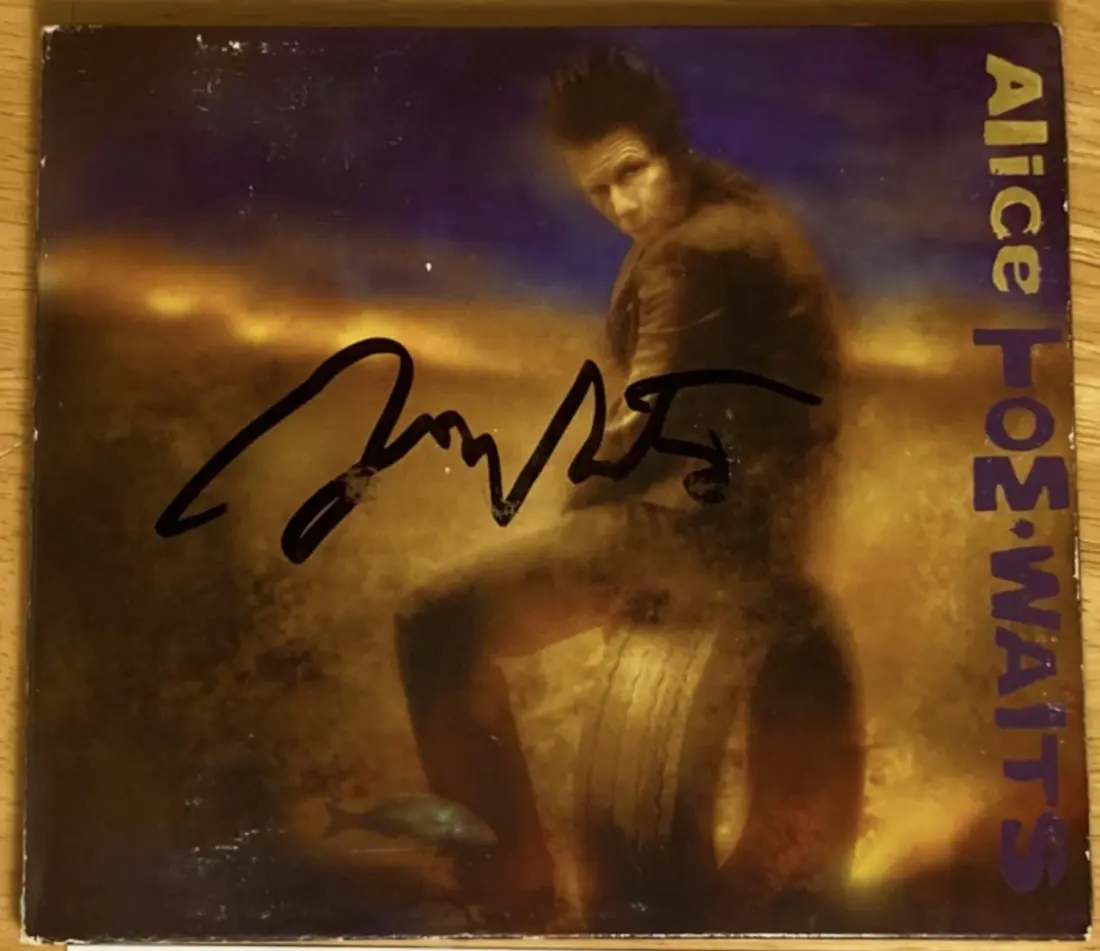 Tom Waits — RARE Hand SIGNED Tom Waits 'Alice' CD Case (No CD Just The Case)